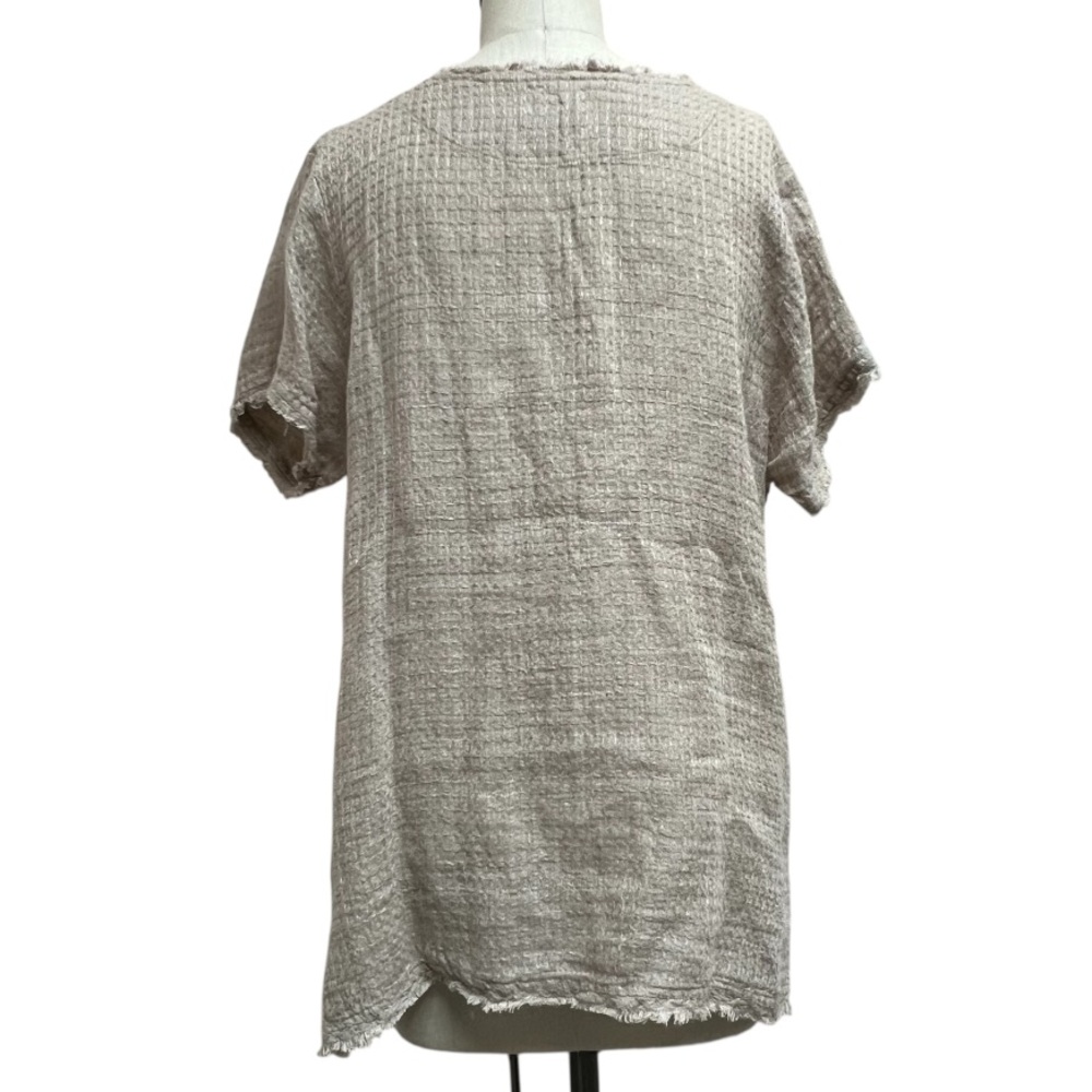Vero Lino Linen V-neck Casual Top - Picture 4 of 7